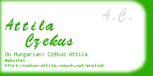 attila czekus business card